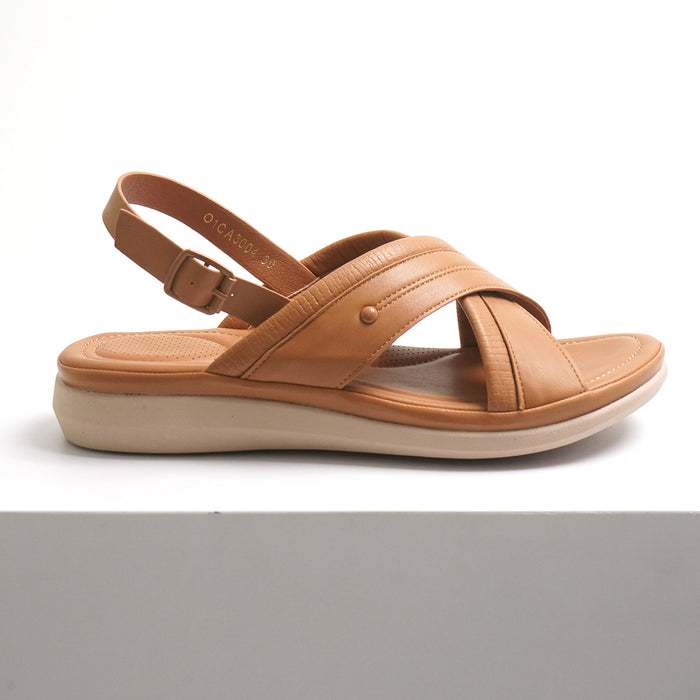 GABINO SP Sandal Sepatu Wedges Wanita-BROWN-o1ca3004