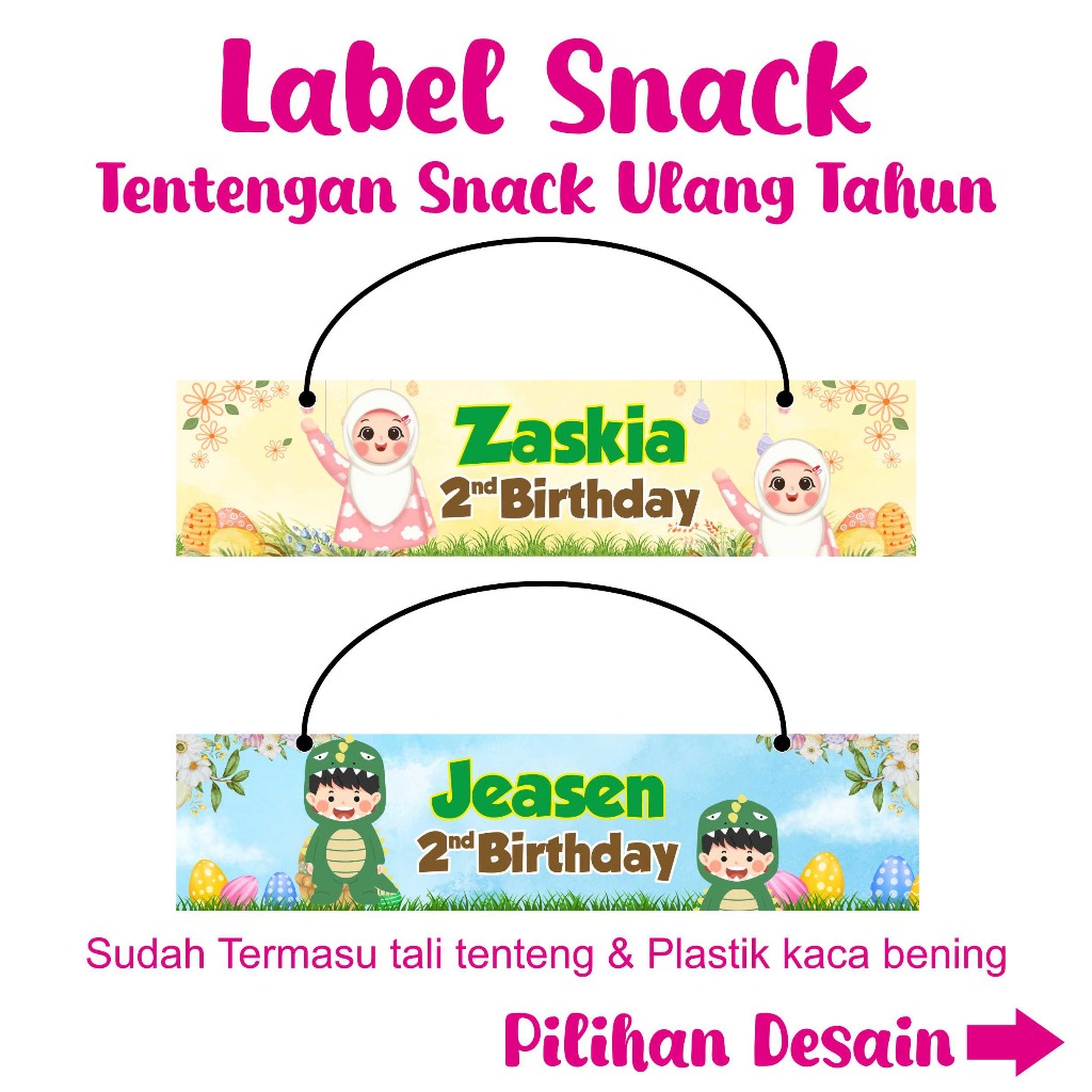 

PLASTIK SNACK ULTAH, PLASTIK LABEL SNACK ULANG TAHUN BISA CUSTOM NAMA & FOTO