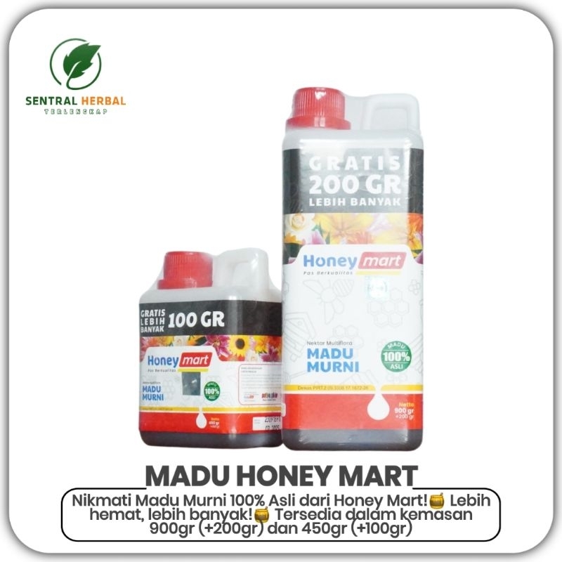 

Honey Mart Premium Isi 900g Gratis 200g Dan 450g Gratis 100g - Madu Asli 100% - Kualitas Terbaik