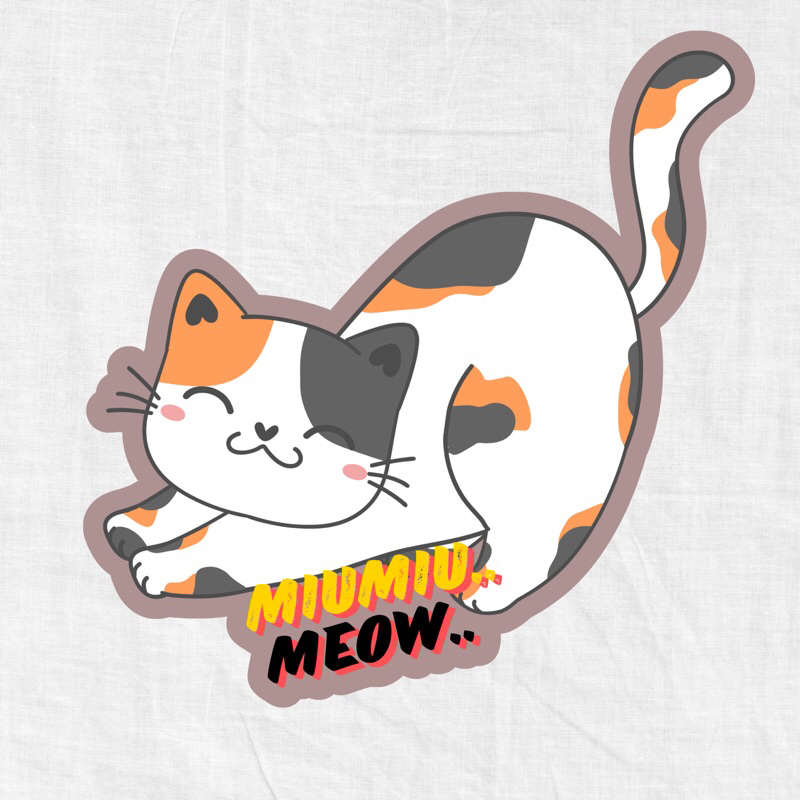

sticker kucing meow 9