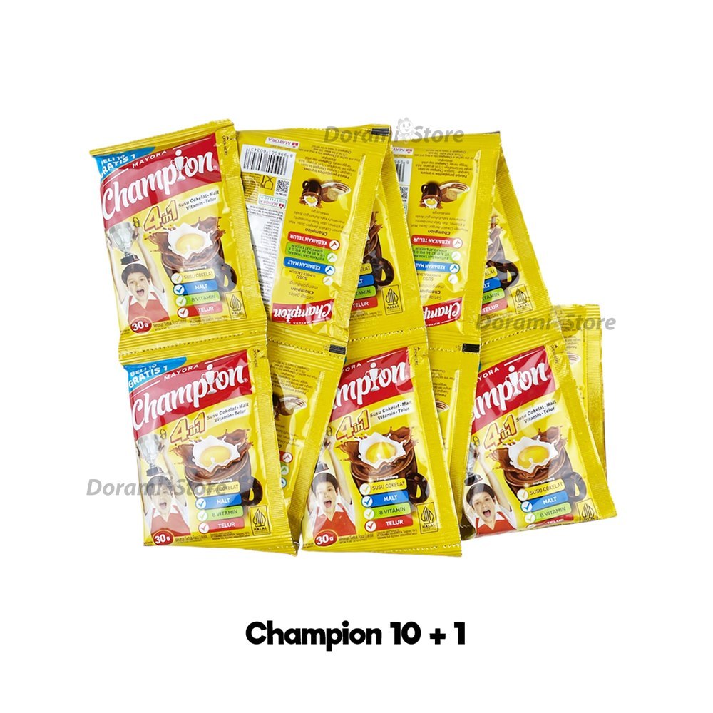 

Energen Susu Champion 4in1 Renceng isi 10 sachet / Isi 11 sachet / Susu Rasa Coklat Bergizi dan Lezat