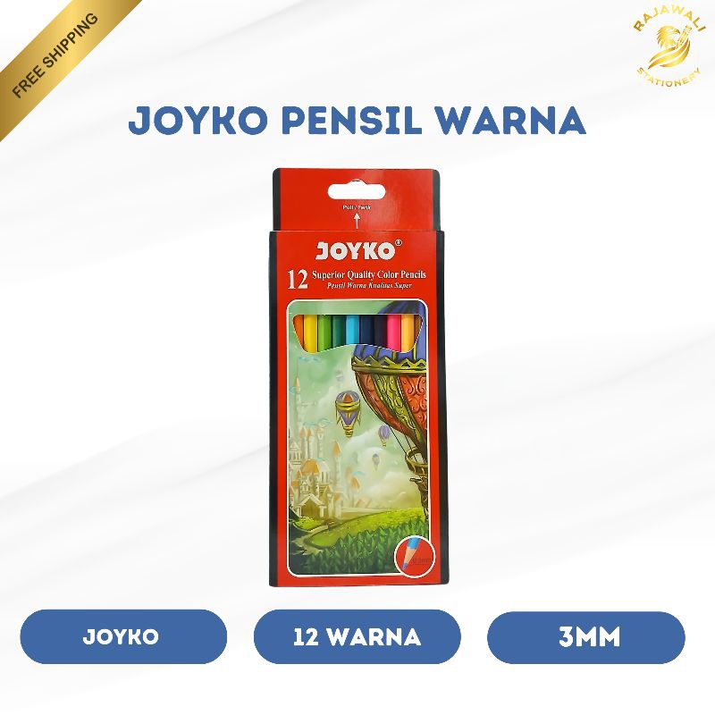

Pensil Warna Merk Joyko | 12 Warna | Kualitas Warna Terbaik & Halus