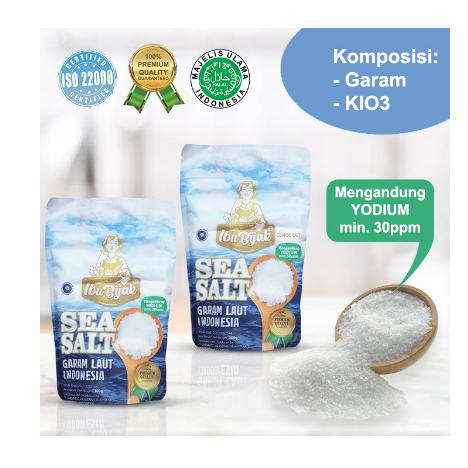 

Ibu Bijak Sea Salt Coarse - Garam Laut Indonesia 300g - Garam Kasar