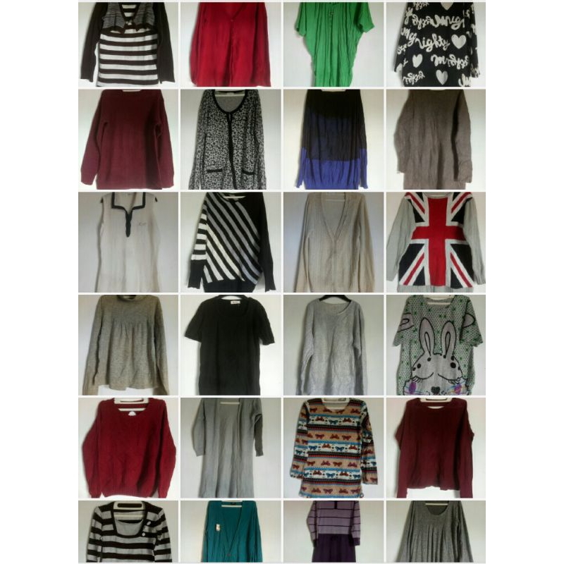 Rajut Preloved LD 80-150+ (Cardi, Vest, Sweater, Blouse)