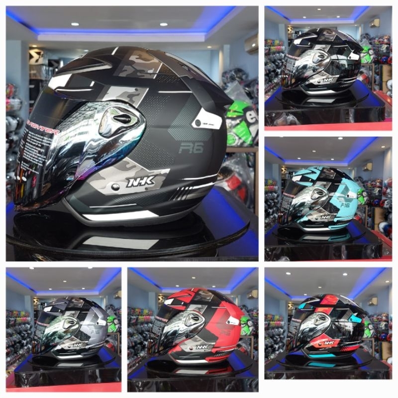 HELM NHK R6 NEW  ELLIES KACA PELANGI