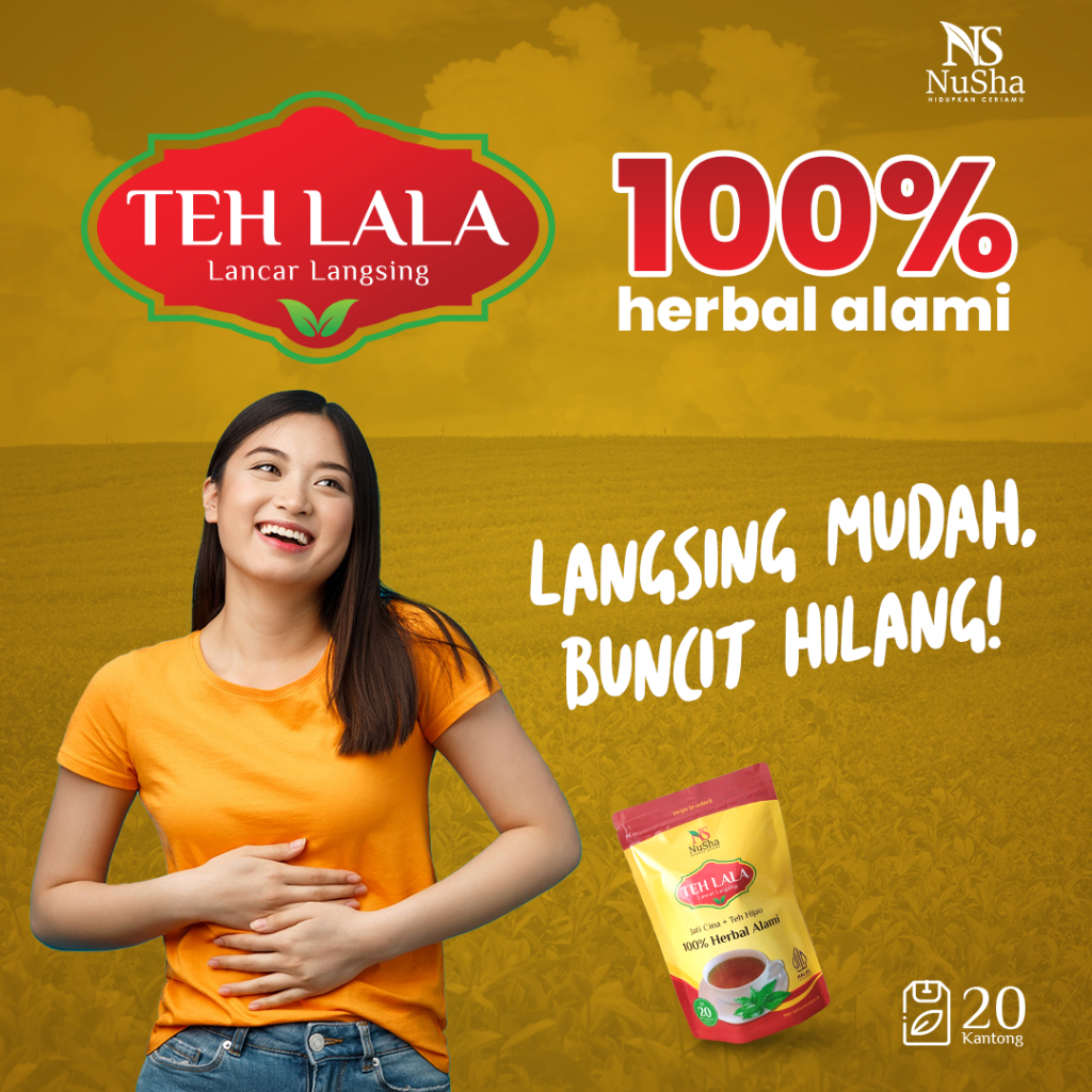 

Teh LALA Lancar Langsing Paket 2 Pouch . Dari Teh Jati Cina + Teh Hijau. 1 Pouch Isi 20 Kantong.