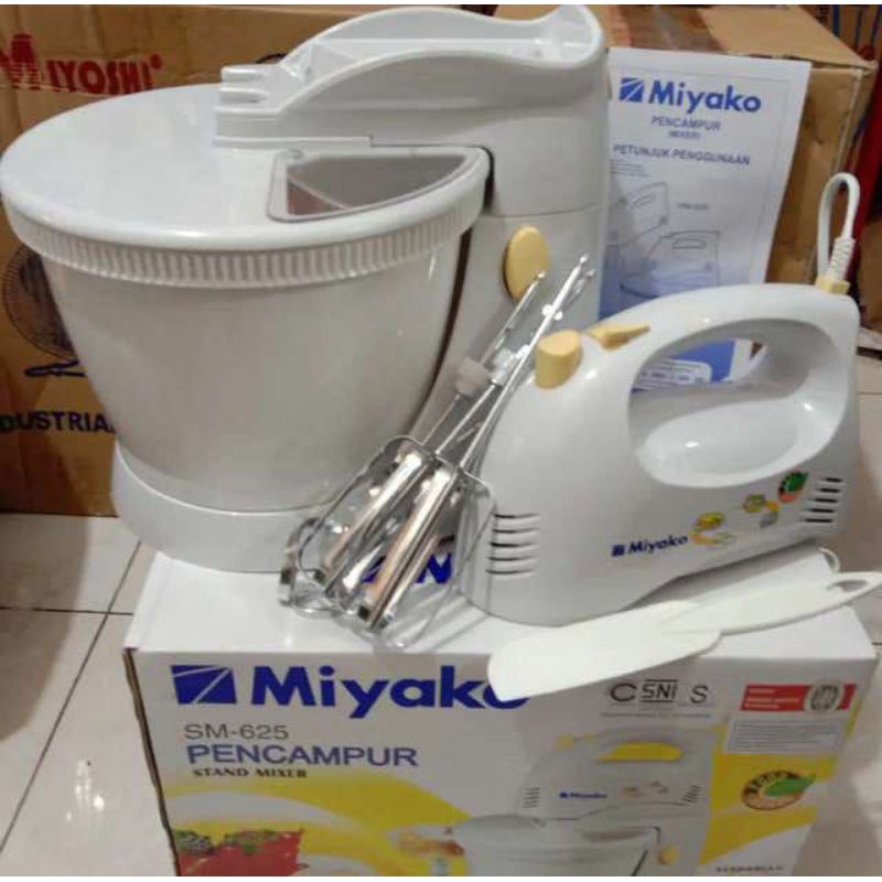 MIXER STAND MIXER MIYAKO SM-625 + MANGKOK ADUK LOW WATT GARANSI