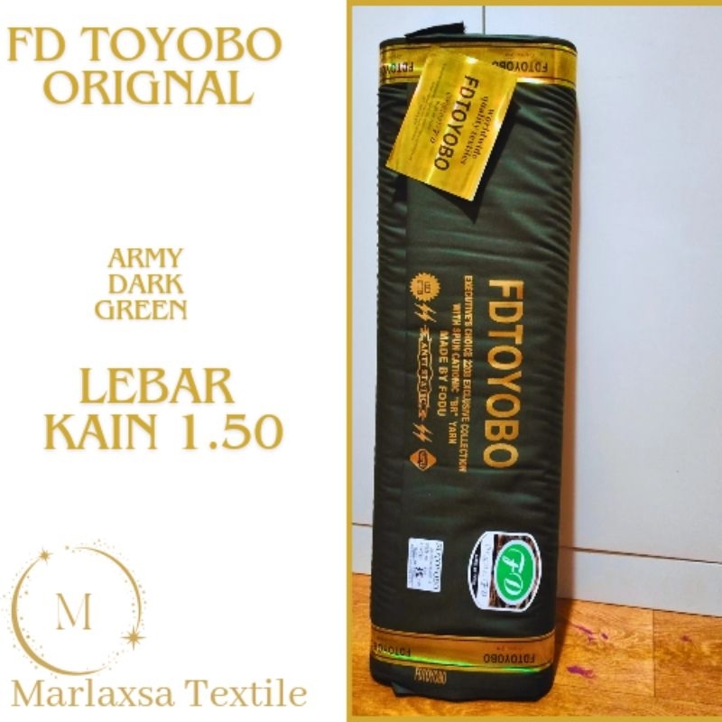KAIN KATUN TOYOBO FODU ORIGNAL WARNA ARMY GREEN | HIJAU ARMY