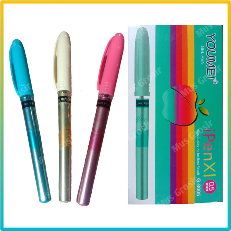 

1 Pack Pulpen Ipen Youmei G-8005 Gel Pen Apel