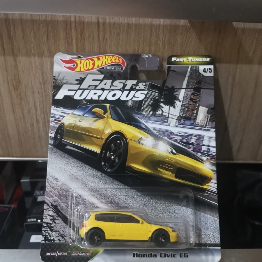 Hot Wheels HotWheels Honda Civic EG Fast and Furious FNF Kuning Yrllow Fast Tuners