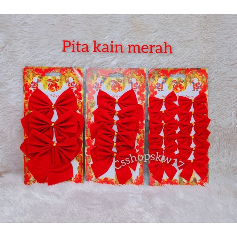 

PITA MERAH ORNAMEN GANTUNGAN POHON NATAL