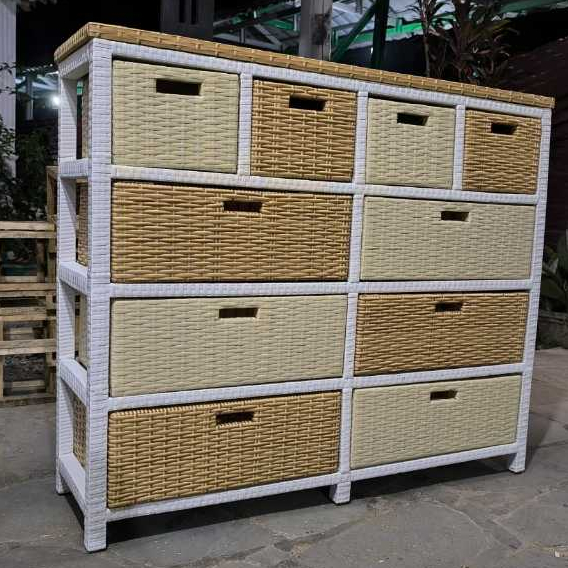 Lemari Rotan Sintetis 10 Laci