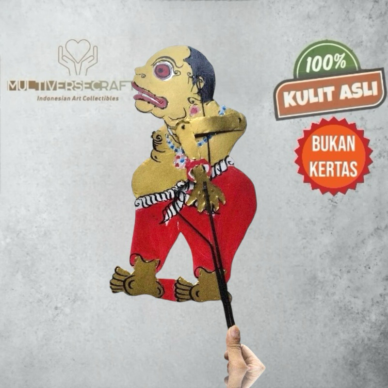 MULTIVERSECRAFTID Wayang Mainan Anak BAGONG KI SENO Bagong Kolor 30cm Bahan Bukan Kertas Kulit Asli 