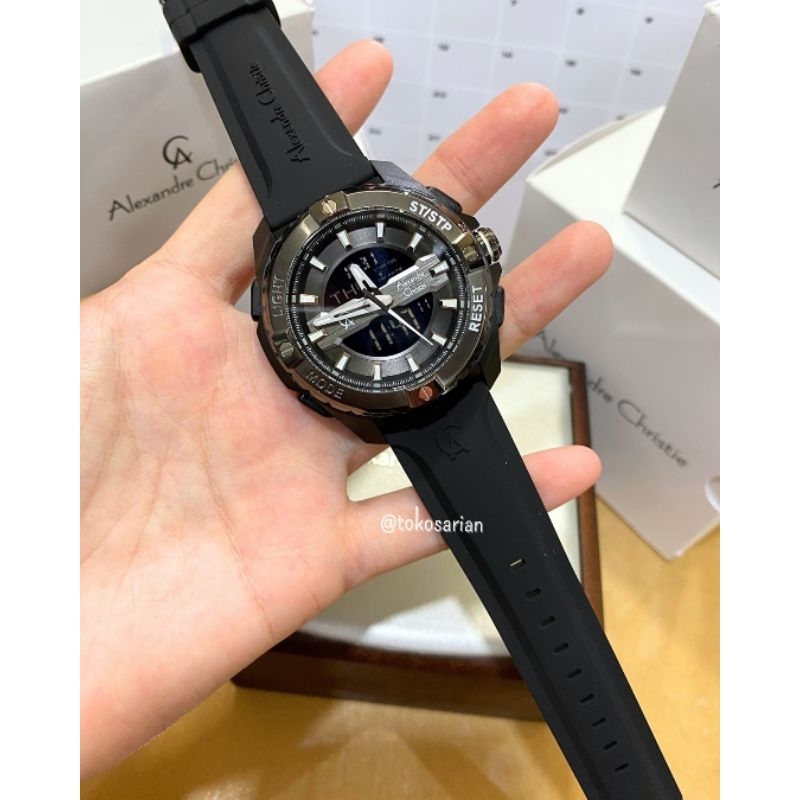 Alexander Christie AC 9404 MH Original Bergaransi Jam Tangan Analog Digital Pria