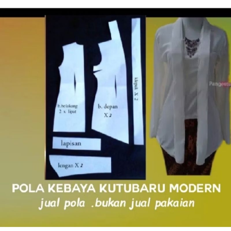 POLA KEBAYA KUTUBARU MODEREN BISA COD