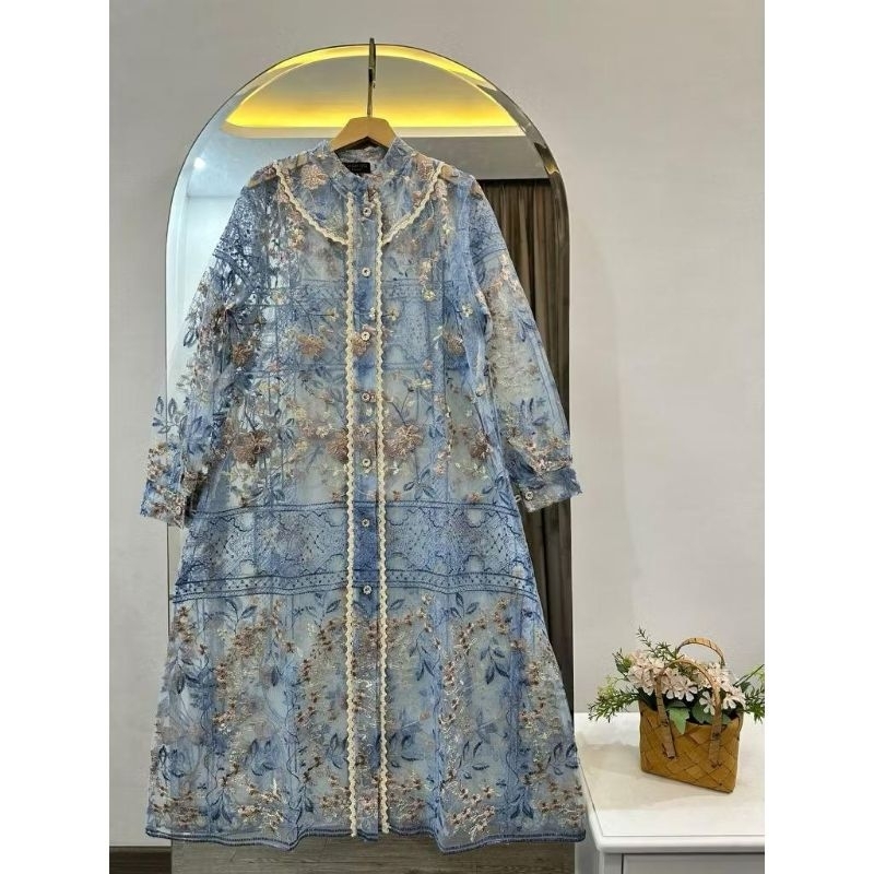ALUNA TUNIK OUTER/OUTER KONDANGAN/TUNIK BRUKAT/KEBAYA WISUDA/KEBAYA MODREN/TUNIK BRUKAT TILE GARDEN