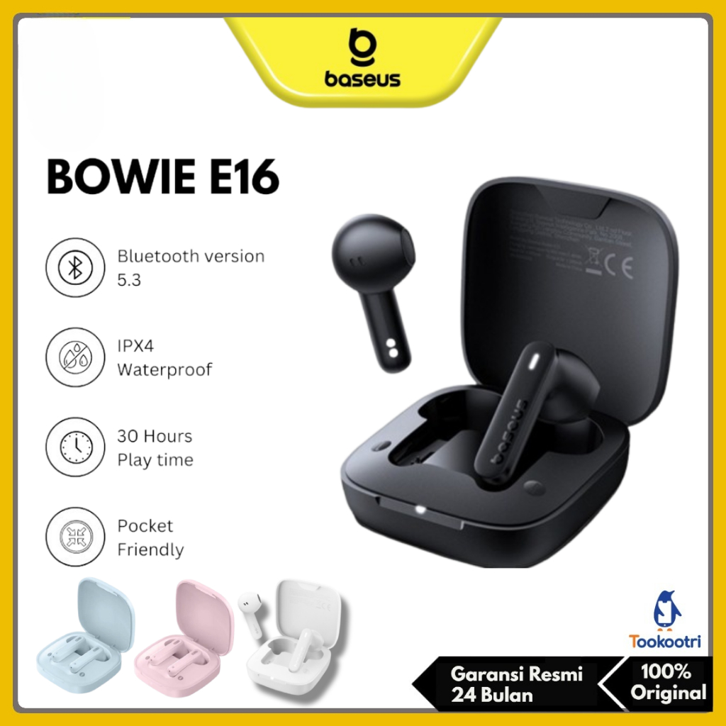 Baseus TWS Sport Bowie E16 True Wireless Bluetooth Earphone Earbuds