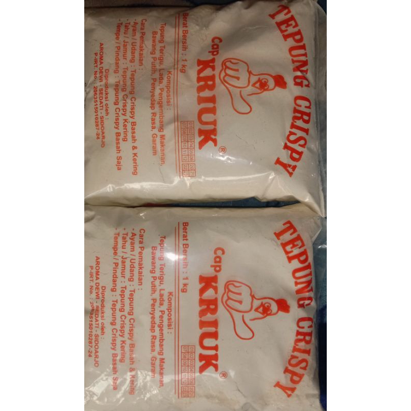 

tepung kriuk 1kg harga per karton/tepung jempol /tepung krispy