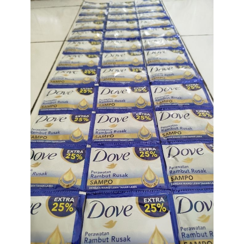 Dove shampo rambut rusak sachet isi 12/shampo dove/dove sachet/dove