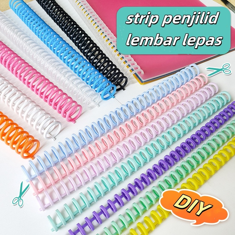 

Ring Binder DIY Spiral Binder/loose leaf Binding Strip 30 Lubang Untuk Loose-leaf paper A4 B5 A5 A6 A7