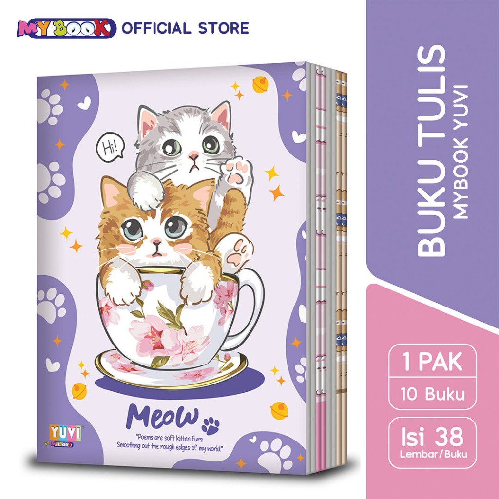 

My Book Yuvi Buku Tulis Cat Cartoon 38 Lembar - 10 Buku