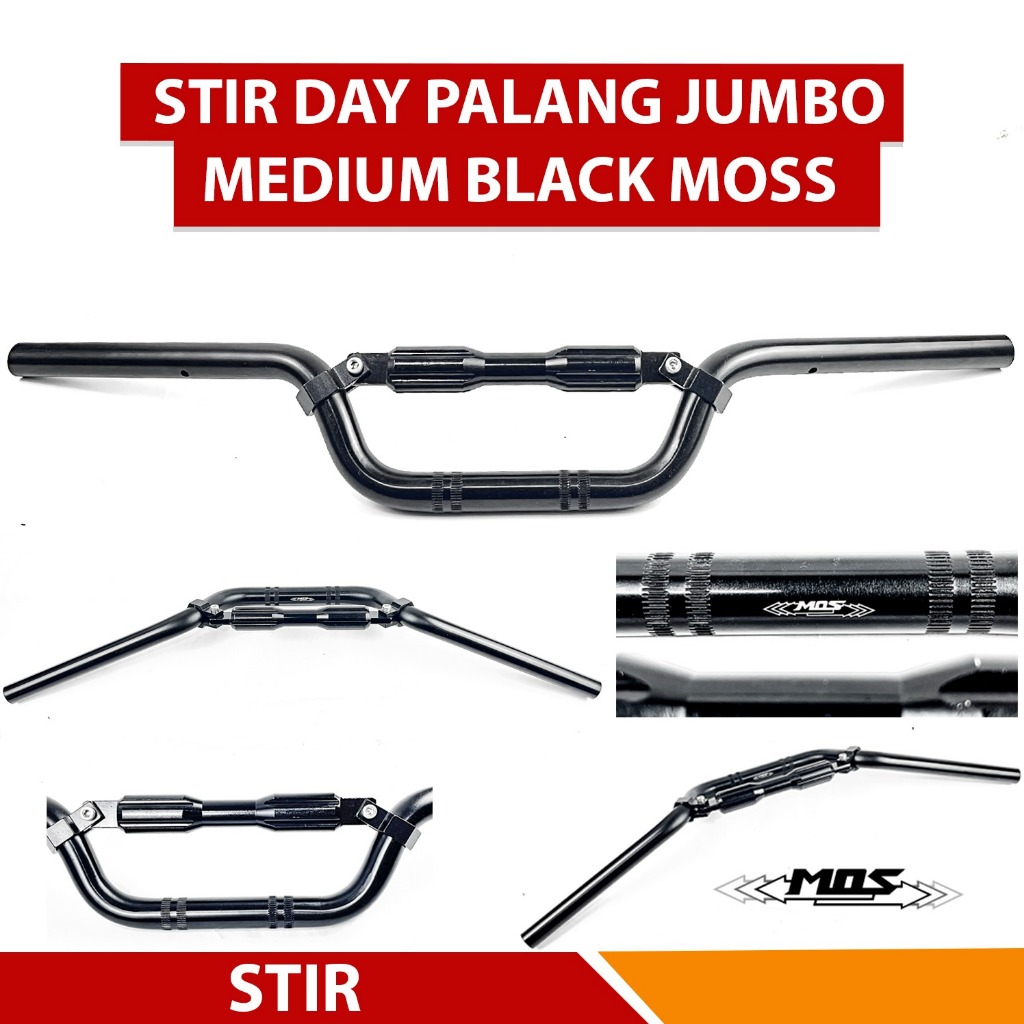 STIR MEDIUM COPY DAYTONA STANG SETIR HITAM TIPE MEDIUM PALANG JUMBO TANPA ADAPTOR MOS