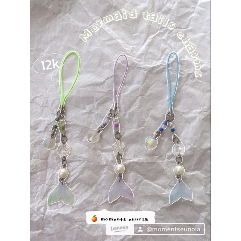 mermaid tails charm / manik ikan / bead charm
