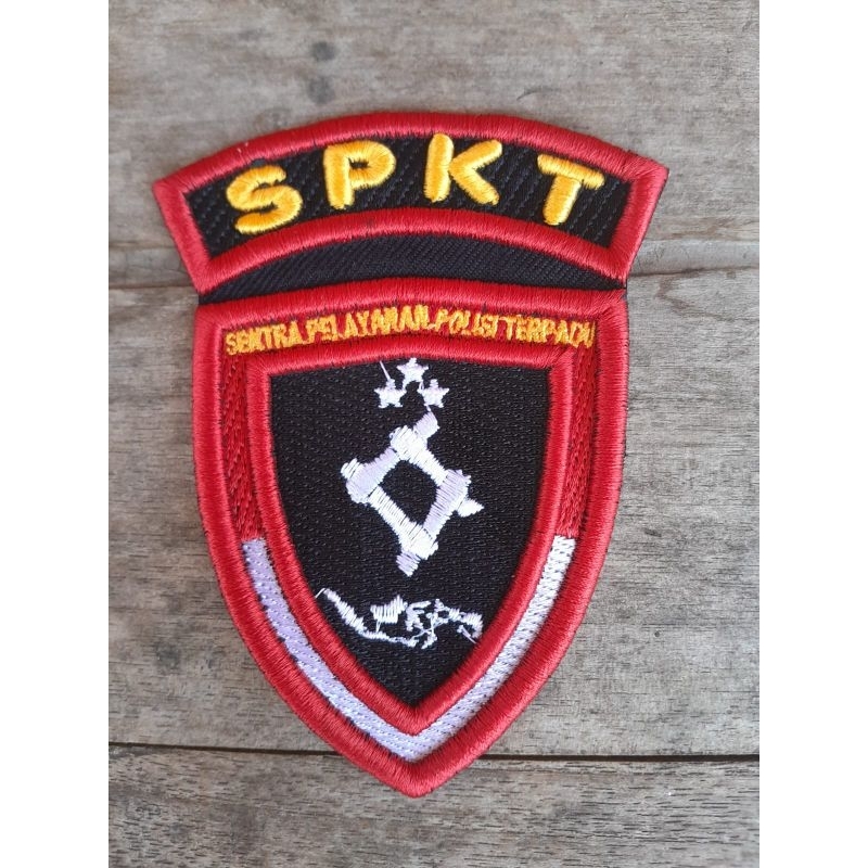 LOGO SPKT MERAH POLRI TIMBUL 3D