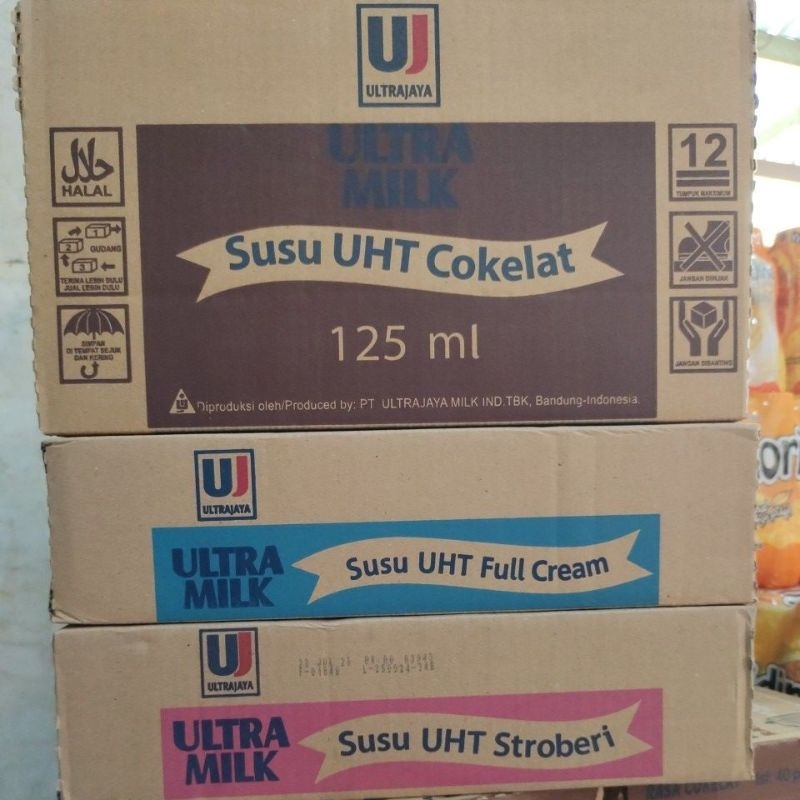 

Ultra susu uht 125ml, 1dus isi 40pcs@125ml