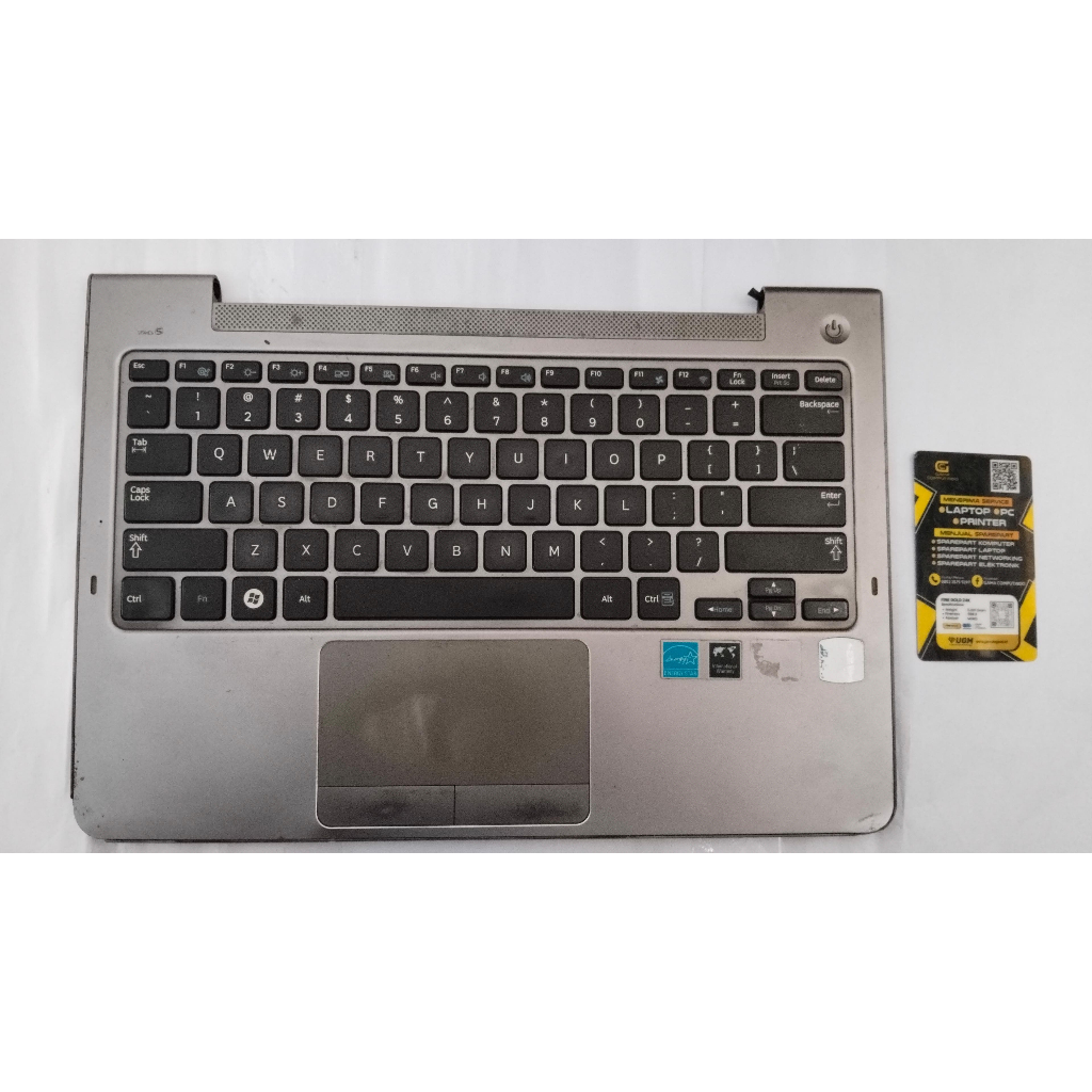 Casing bawah dan keyboard laptop samsung NP535U3C Minus tutup baterai