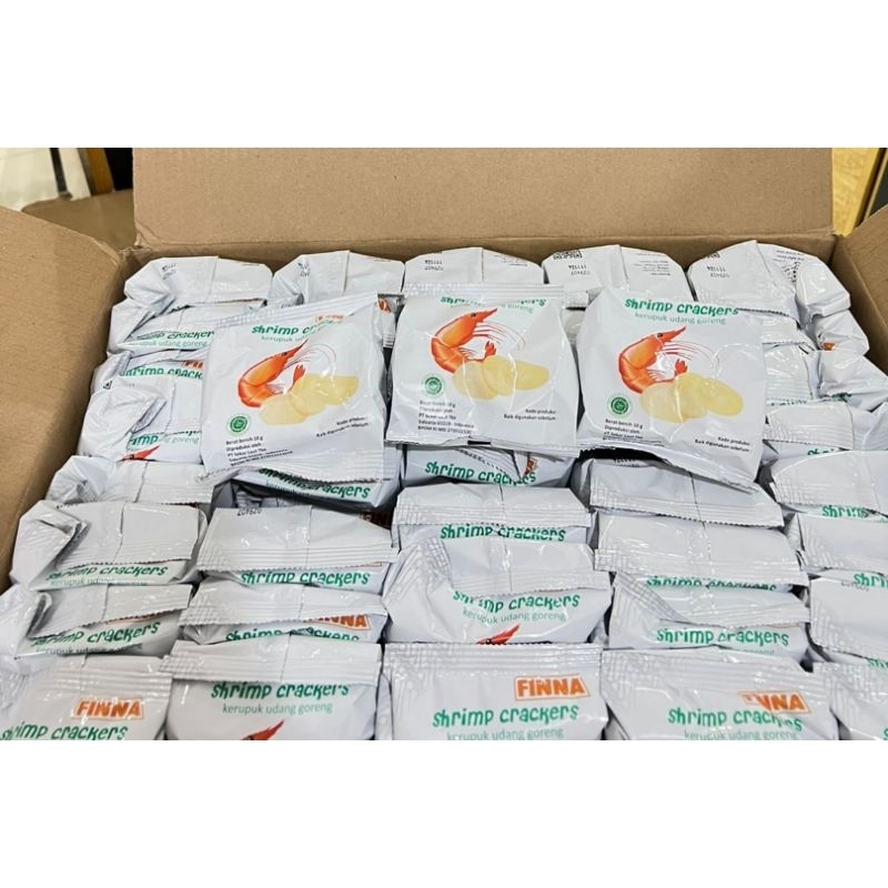 

Kerupuk Udang Finna isi 120pcs / Kerupuk Finna Shrimp Crackers