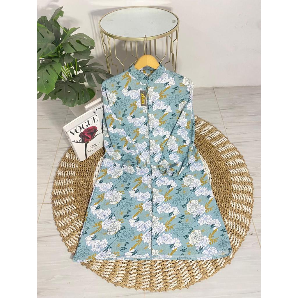 ATASAN LONG TUNIK CRINKLE/ Tunik muslim xxl/ TUNIK MOTIF jumbo / LONG TUNIK WANITA/ TUNIK JUMBO LD12