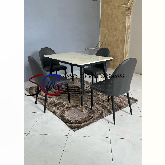 MEJA MAKAN 4 KURSI IMPORT / MEJA MAKAN MEWAH MINIMALIS / MEJA MAKAN SET 4 PERSON