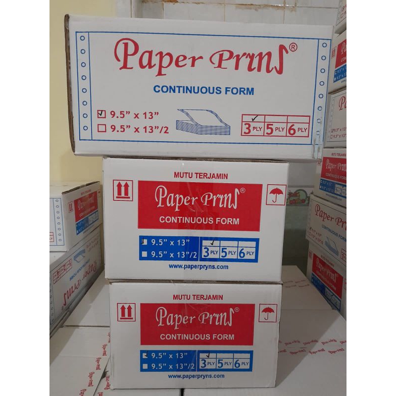 

kertas CONTINUOSform 3 ply 9,5x13 NCR (folio)