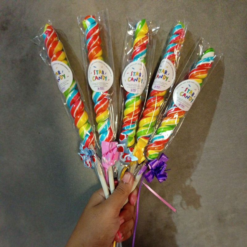 

Permen Lollipop Spiral 16cm | harga tertera per 5 pcs | Hadiah untuk pacar, sahabat, adik, kakak, anak, ortu | Lollipop