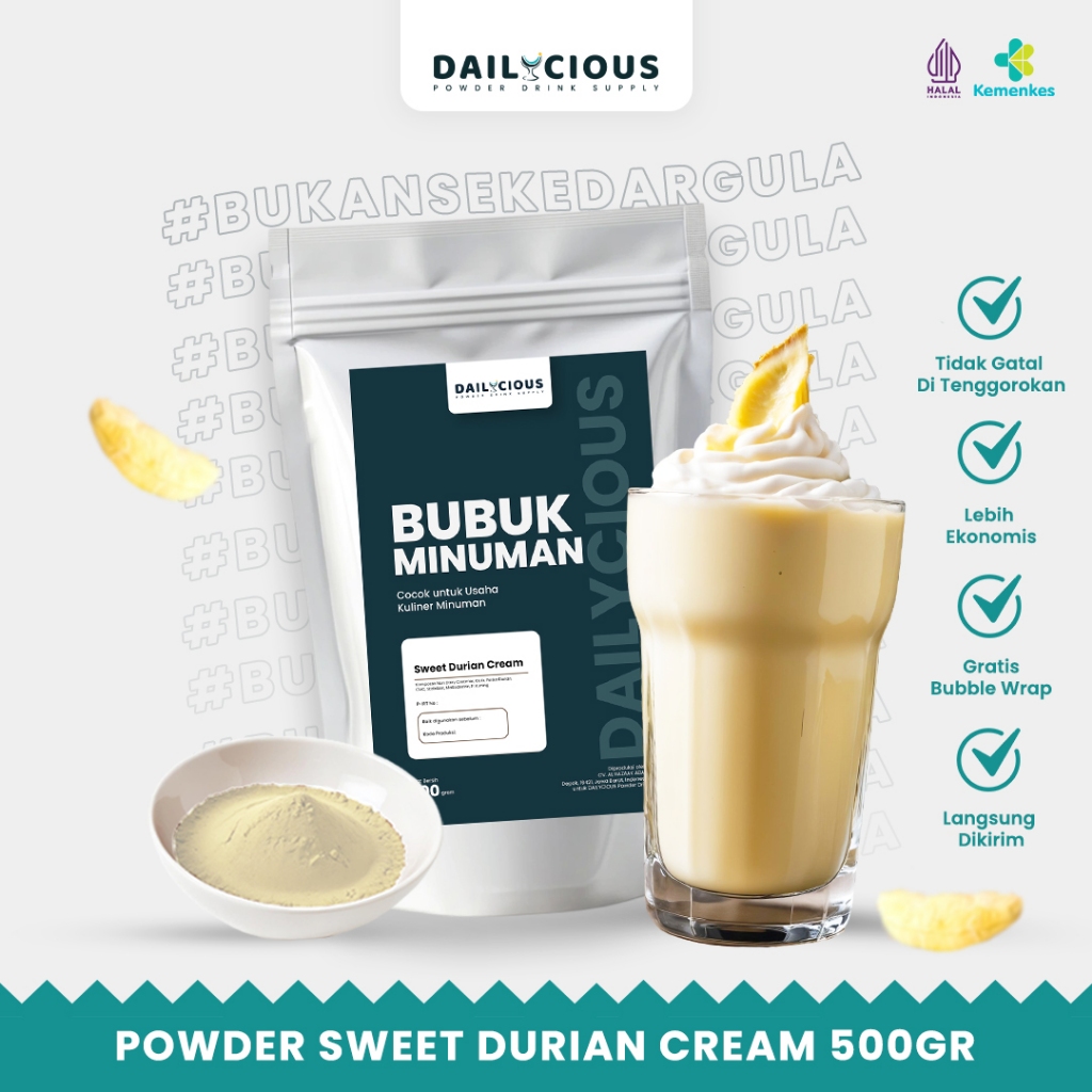 

Bubuk Minuman Sweet Durian Cream 500 gram - Powder Sweet Durian Cream 500 gram
