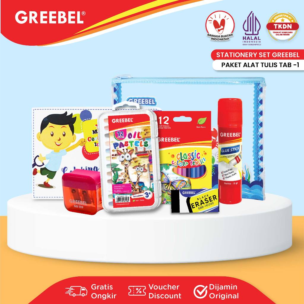 

GREEBEL Paket Alat Tulis TAB-1 / Stationery Set / Paket Mewarnai