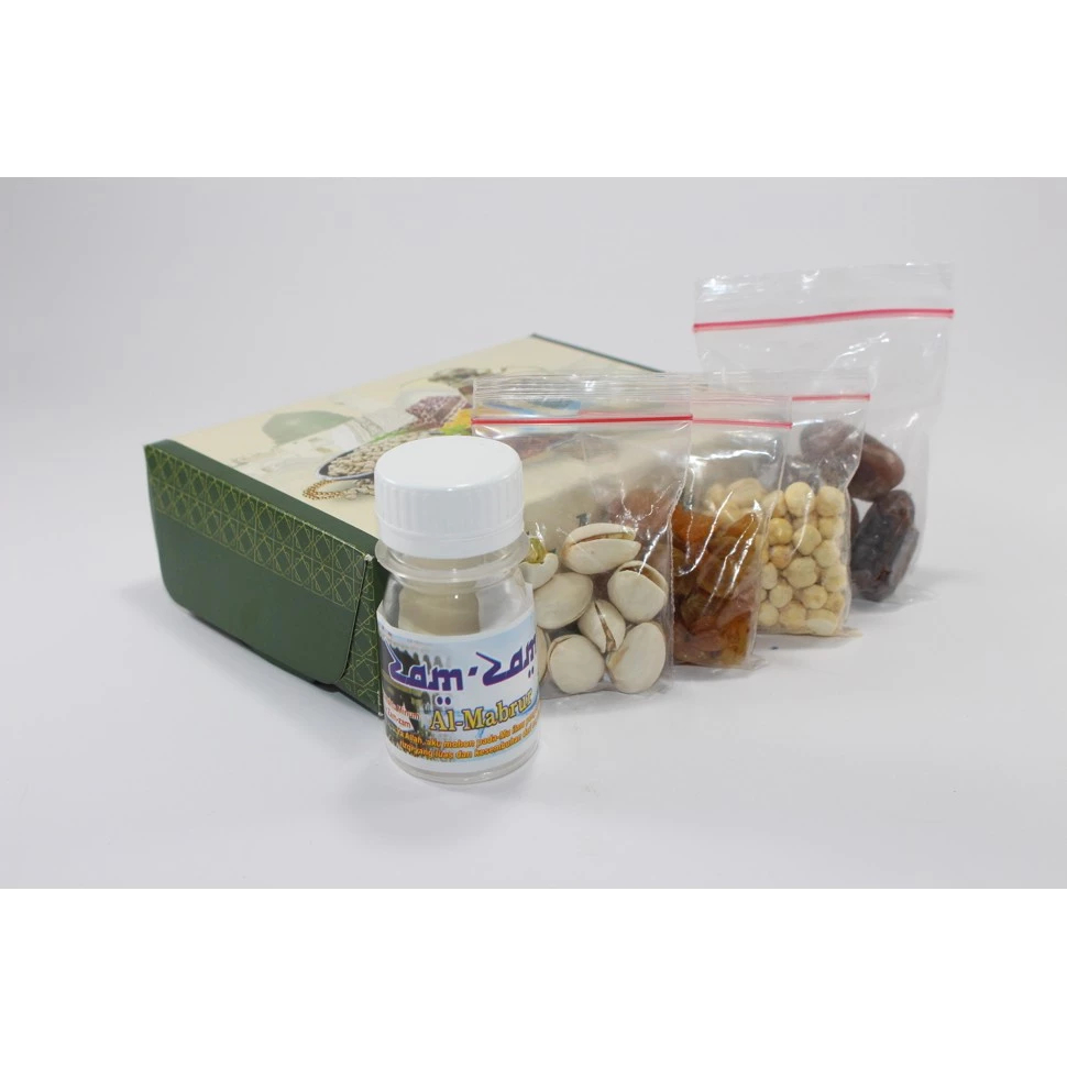 

Paket Kardus A Kurma Kacang Arab Kacang Fustuk Kismis Botol Zam Zam 50 ml Oleh Oleh Haji dan Umroh