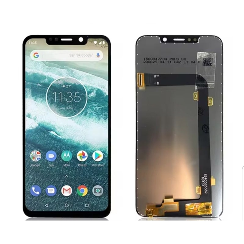 LCD Touch Screen Motorola Moto One Power XT1942-1, 6.2 inci layar sentuh tampilan LCD Motorola Moto 
