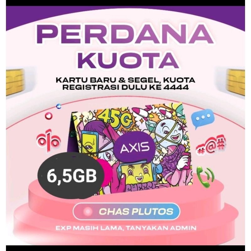 KARTU PERDANA AXIS KUOTA 6,5GB(KUOTA UTAMA)+3,5GB(KUOTA LOKAL)(10GB)