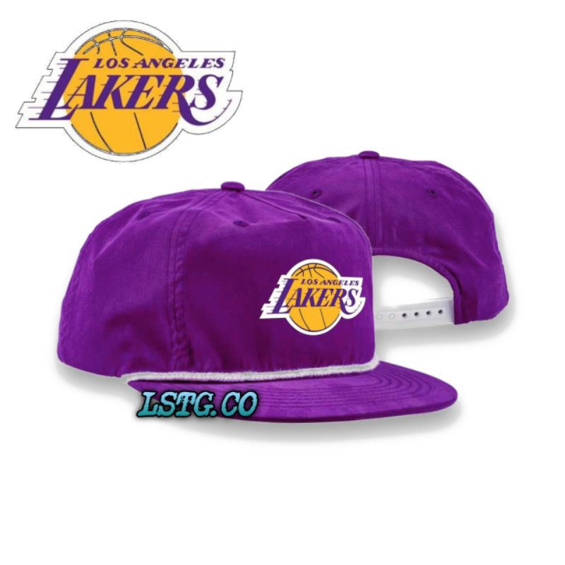 Topi Snapback Classic LOS ANGELES LAKERS / Rope Hat Caps Casual Vintage / Topi Snapback Klasik Distr