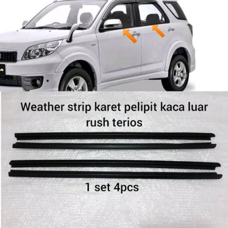 Waterstip Pelipit Kaca Rush Terios Hitam original
