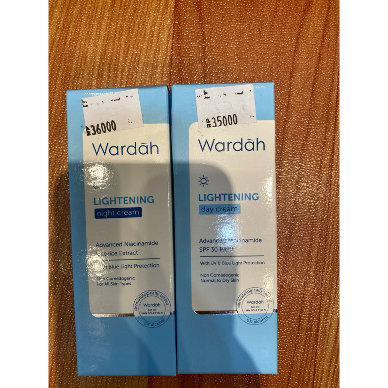 wardah lightening night cream dan day cream