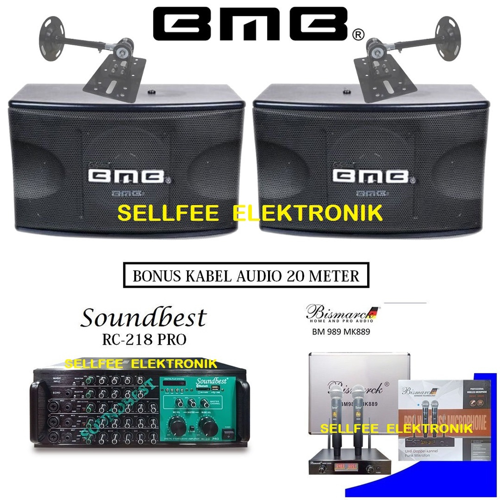 Paket Karaoke speaker 10 Inch BMB CS450 Amplifier Karaoke Soundbest