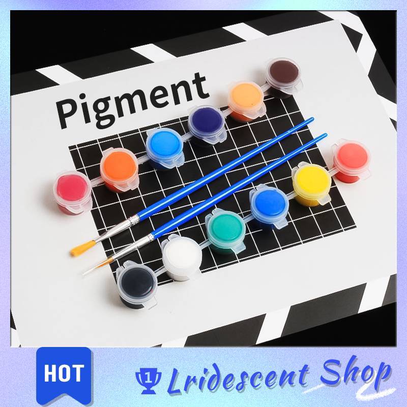 

Cat Akrilik Set 6 Warna 12 Warna/Cat Akrilik Kanvas Lukisan Kanvas Cat Cat Akrilik 3Ml + Dua Pulpen