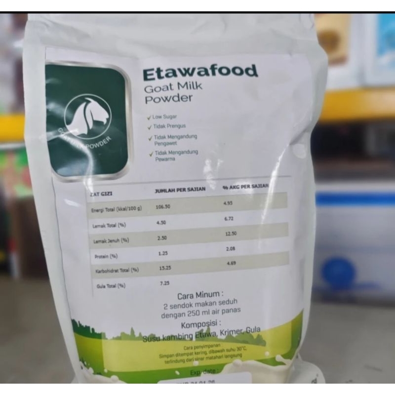 

Susu Kambing Etawa Rendah Gula EtawaFood isi 500gram enak & tidak Prengus