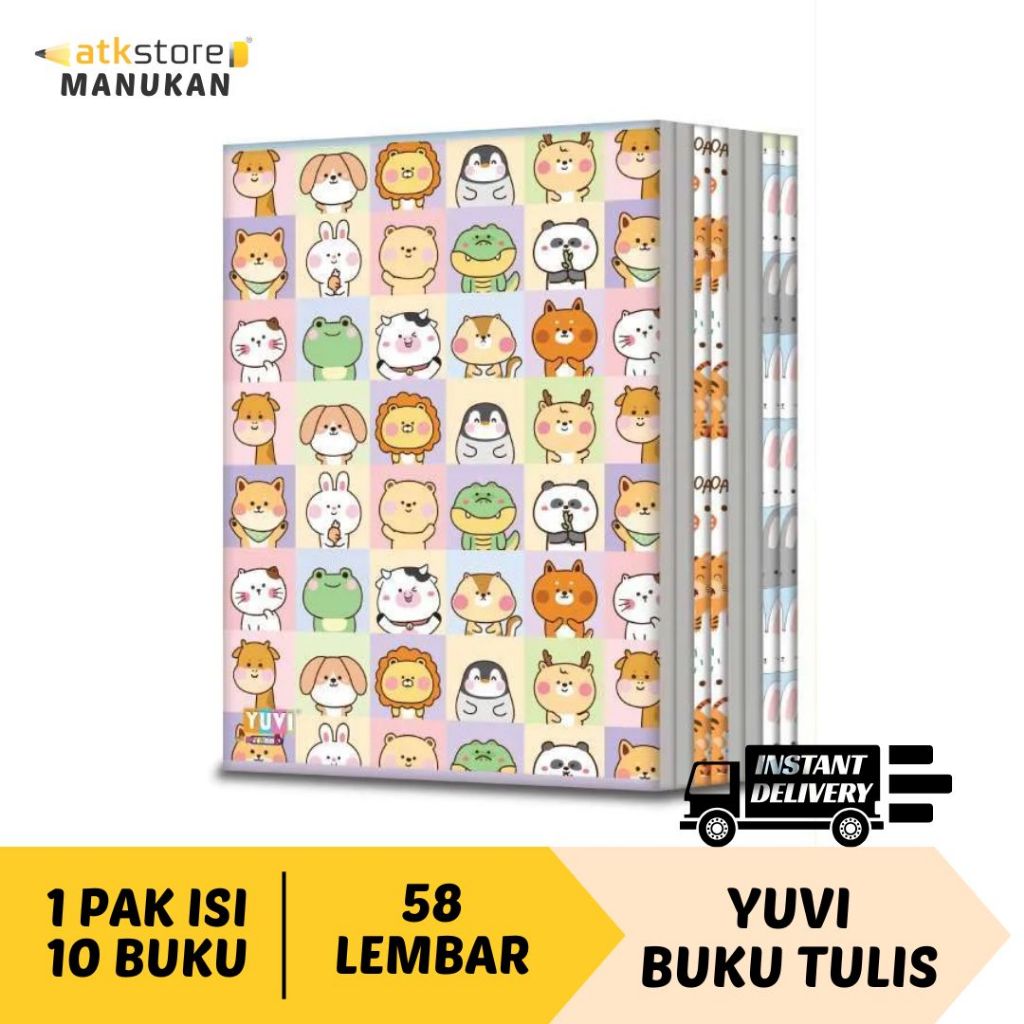 

Yuvi My Book Buku Tulis 58 Lembar - 1 pak isi 10 pcs