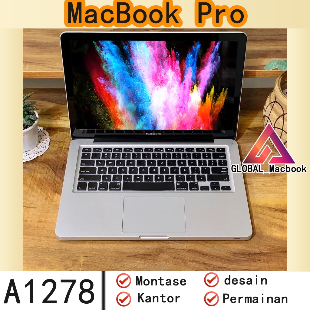 Laptop Apple MacBook Pro A1278 Intel Core I5  [ 8GB - 128GB / 256GB ] 13.3 Inch Ori bekas