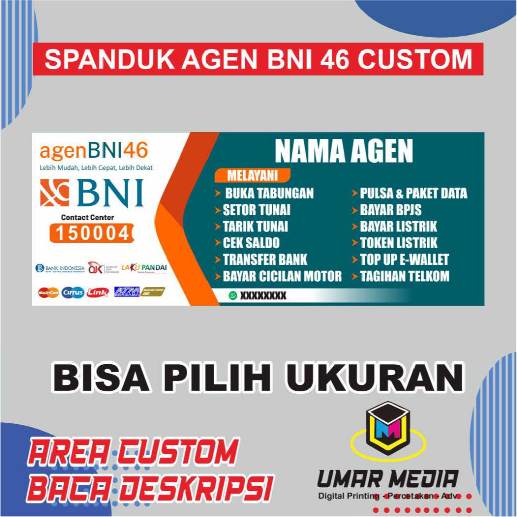 Spanduk BNI LINK Banner Loket Pembayaran