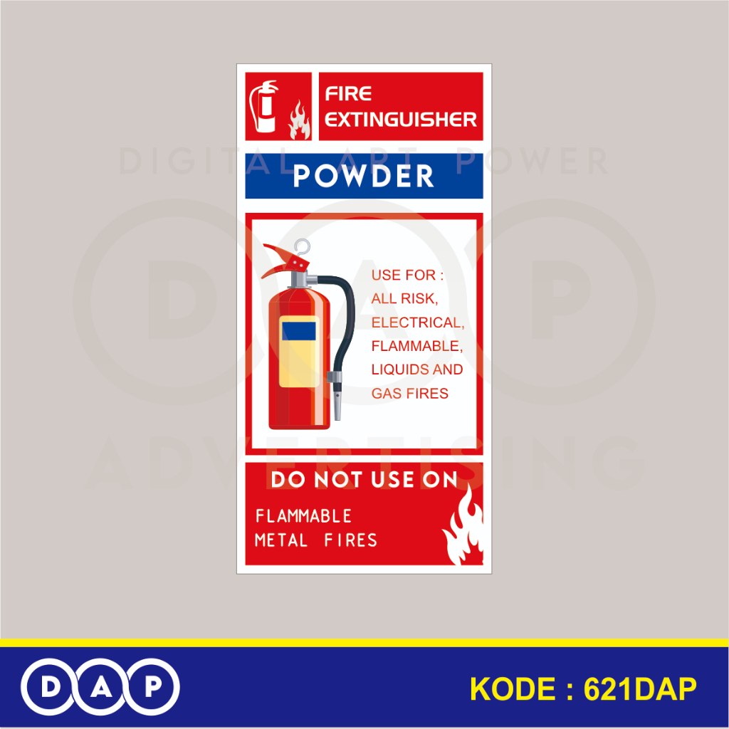 

621 - STIKER RAMBU K3 FIRE EXTINGUISHER - CARBON DIOXSIDE - 20 X 10 CM -30 X 15 CM - 40 X 20 CM - VYNIL - TERBAIK - VYNIL - TERBAIK